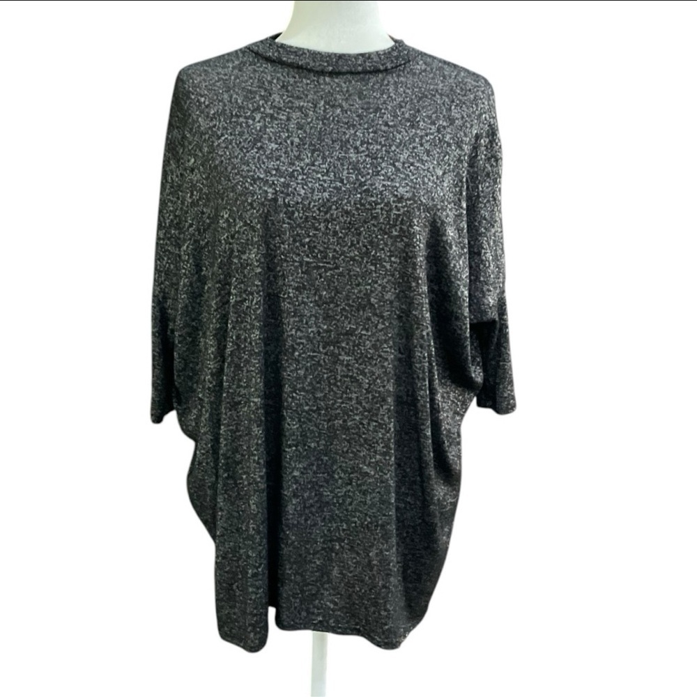 Tiffany & Grey Women's Small Black & White Oversized Tunic Top Dolman Sleeve - Picture 1 of 6